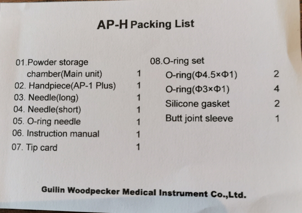 Woodpecker Dental Air Polisher AP-H, komfortabel, leicht, nur Supragingivaler Modus,*KAVO/*SIRONA/*NSK kompatibel,CE/FDA
