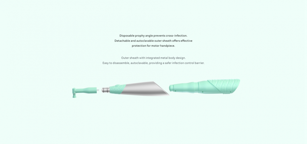 Woodpecker kabelloser Prophy-Motor K-Po,hohe Version,kabellose Pedale, drei Außenmantel.CE/FDA