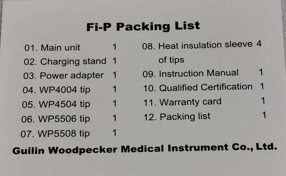 Woodpecker Guttapercha-Obturationsgerät Fi-E+FI-P,CE/FDA