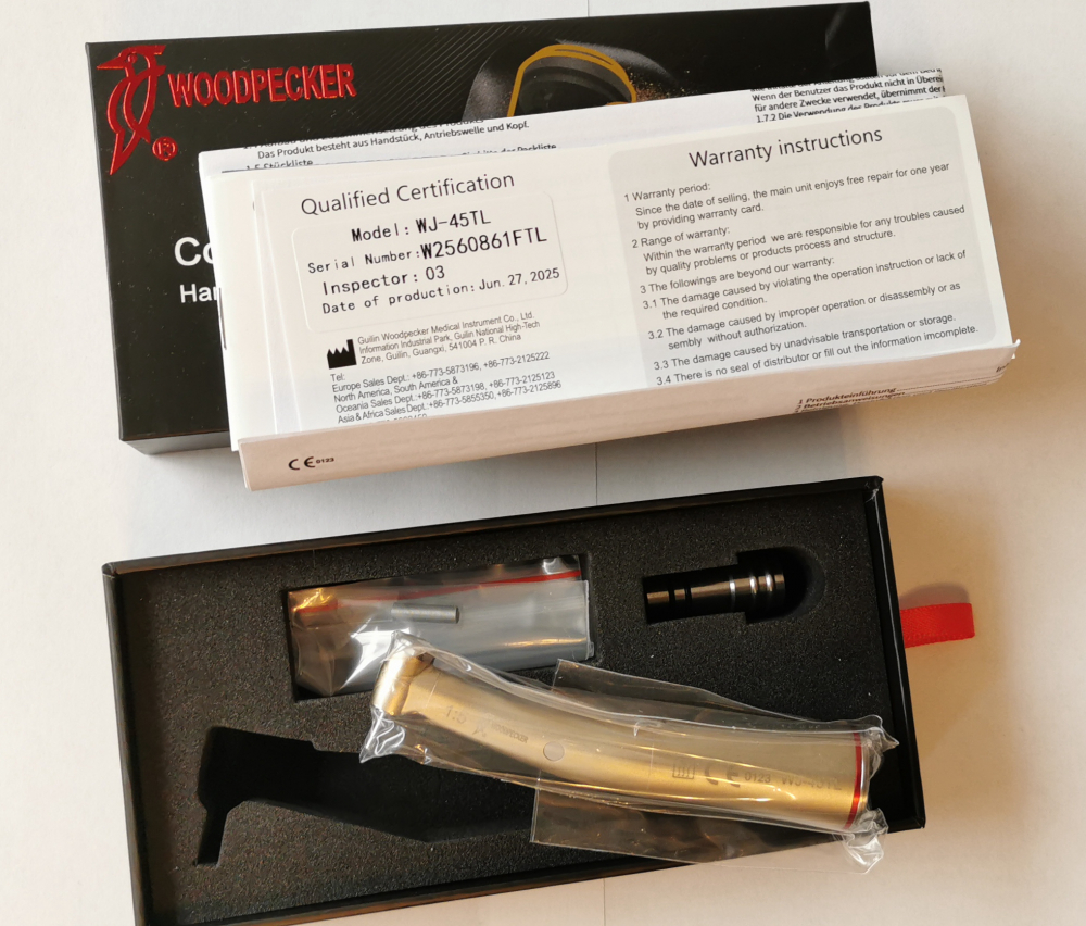Woodpecker Winkelstück WJ-45TL,1:5 rot,CE/FDA