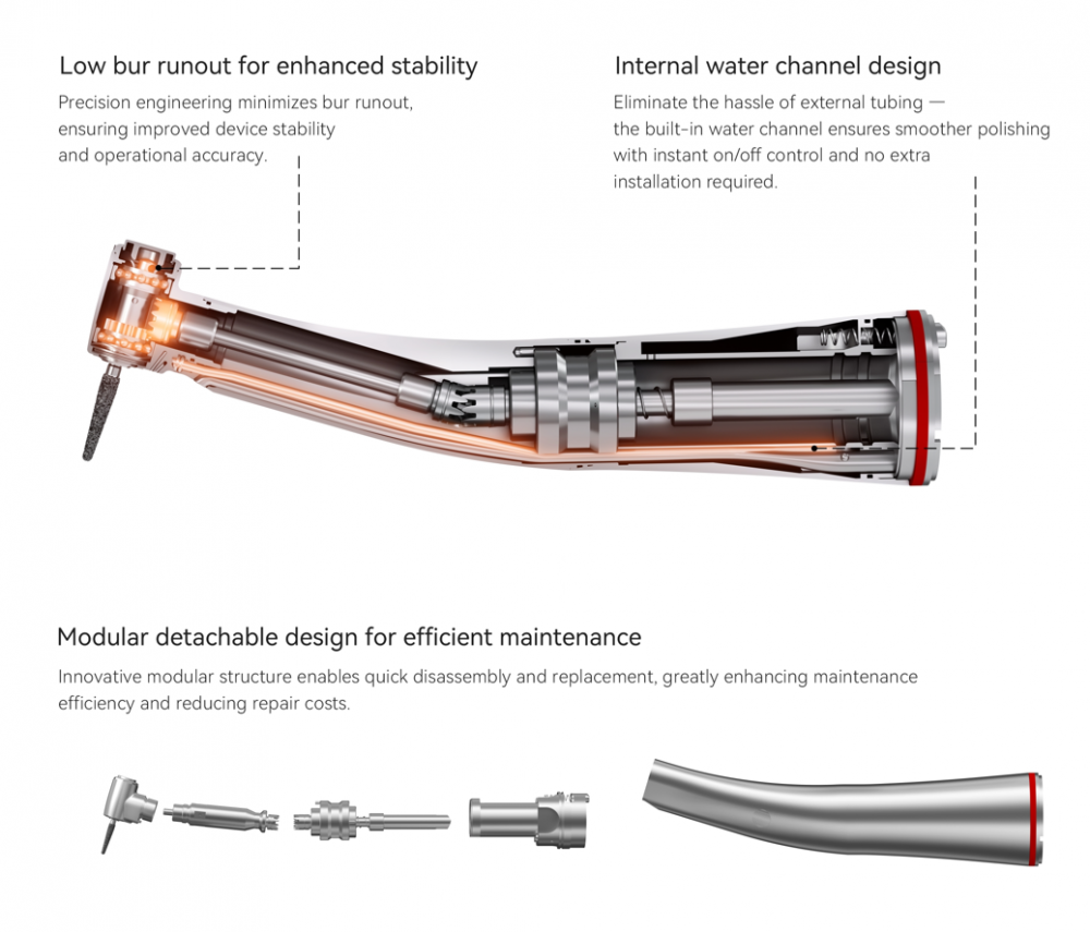 WOODPECKER Rotor für HP22 Turbinenhandstück, deutsches Lager, CE/FDA