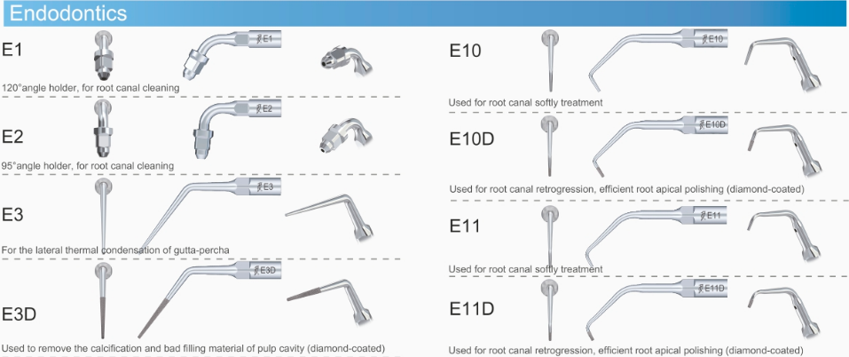 1Stk Woodpecker Endo Behandlung Tip E1,E2 ,E3,E4, .. Serie, EMS* kompatibel,CE/FDA