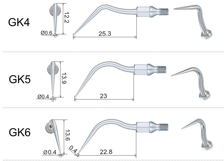 1stk Woodpecker Scaler Tip GK1/ GK2/ GK3/ GK4/ GK5/ GK6/ GK7,KaVo* Sonicflex* 2003 kompatibel ,CE/FDA