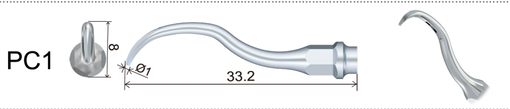 1Stk woodpecker ZEG Spitze GC1/ GC2/ PC1,*KaVo Sonasoft* kompatibel,*KaVo compatible,CE/FDA