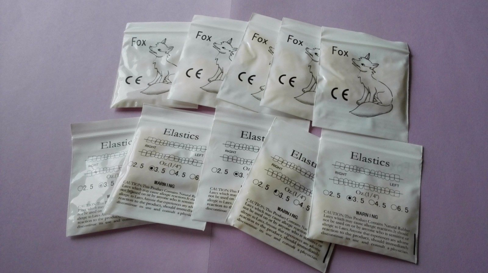 2 PACK 4.5OZ Dental kieferorthopädischer Latex Elastiken latex elastics ,1/8 , 3/16 ,1/4,5/16,3/8nach Wahl,CE/FDA