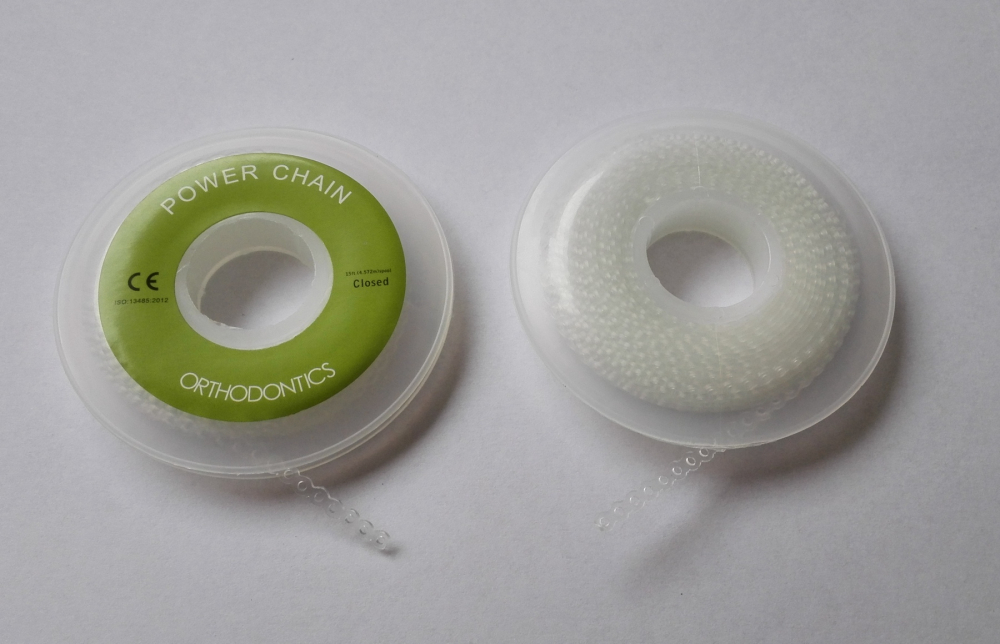 Dental Kieferorthopädische Elastische Power Ketten,[close, short,long], transparent CE/FDA