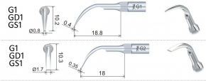 1stk WOODPECKER ZEG Spitze GD1, GD2, GD3, GD4, GD5, .... bis GD11,DTE Serie ,CE/FDA