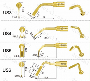 Spitze für Knochenchirurgie US1/ US1L/US1R/ US2/ US3/ US4/ US5/ US6, für woodpecker/* Mectron-Ultrachirurgie, CE/FDA
