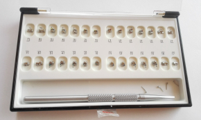 Dental metal passive self ligating brackets with tubes, U/L7x7 ,Hooks345 ,CE/FDA