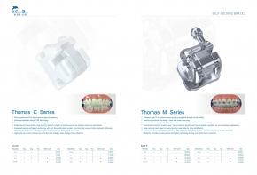 Dental metal passive self ligating brackets with tubes, U/L7x7 ,Hooks345 ,CE/FDA