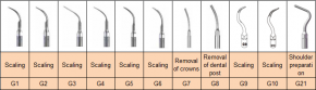 5Stk Spitze Tip G1/G2/ G3/G4/ G5/G6 /G7/G8/ G9, supragingival scaling, *EMS woodpecker kompatibel, CE/FDA