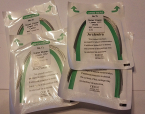 20 stk Niti super elastische Bögen, runde- eiförmige Form U/L, CE/FDA(Wählen Sie die Größen)