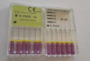 rostfreier Stahl K Feilen, L=28mm, wählenbar Größe , 6#-40#,Wurzelkanal 2pack , CE