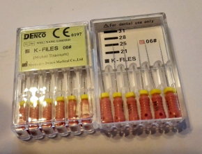 2pack niti K Files, L=25mm, 6#-40#,wählenbar Größe , Wurzelkanal K-Feilen, CE