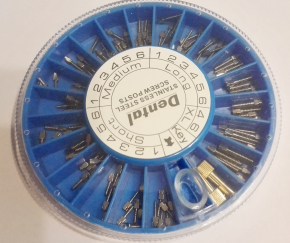 Dental golden Edelstahl-Schraubpfosten ,stainless steel Screw Post,,sotiert, 120stk/pack,CE