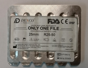 1STK Dental Niti only one files, single files, Zahnmedizinische Einzige Feilen ,R25/40/50 ,25mm,CE