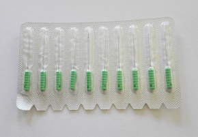 2 Pack Dental Edelstahl Stacheldraht, Nerven Broschen,0#-6#,Einzelgröße und sortiert Größen,21mm,10stk/pack,CE