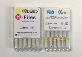 stainless steel H Files, L=21mm, 8#-40# Edelstahl Wurzelkanal 2 Pack ,CE