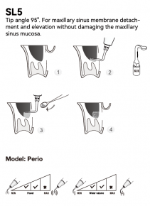 Woodpecker Sinuslifting Spitze SL1, 2, 3, 4, 5, für Surgic Smart von woodpecker/*Acteon kompatibel,CE/FDA