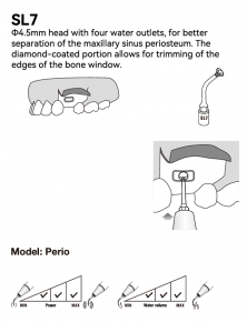 Woodpecker Sinuslifting Spitze SL1, 2, 3, 4, 5, für Surgic Smart von woodpecker/*Acteon kompatibel,CE/FDA
